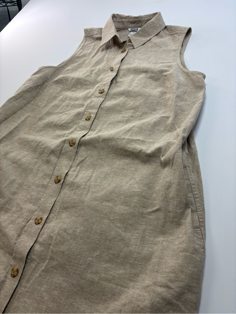 Duluth Trading Over Easy Lightweight Hemp Dhirt Dress Size Medium Butter Mom - Picture 5 of 7